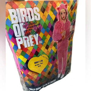 DC Adult Birds of Prey Harley Quinn Broken Heart Zipster Costume